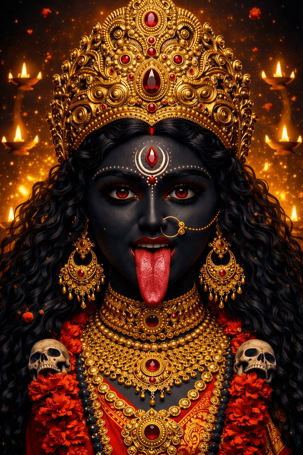 Goddess Kali multi-armed form