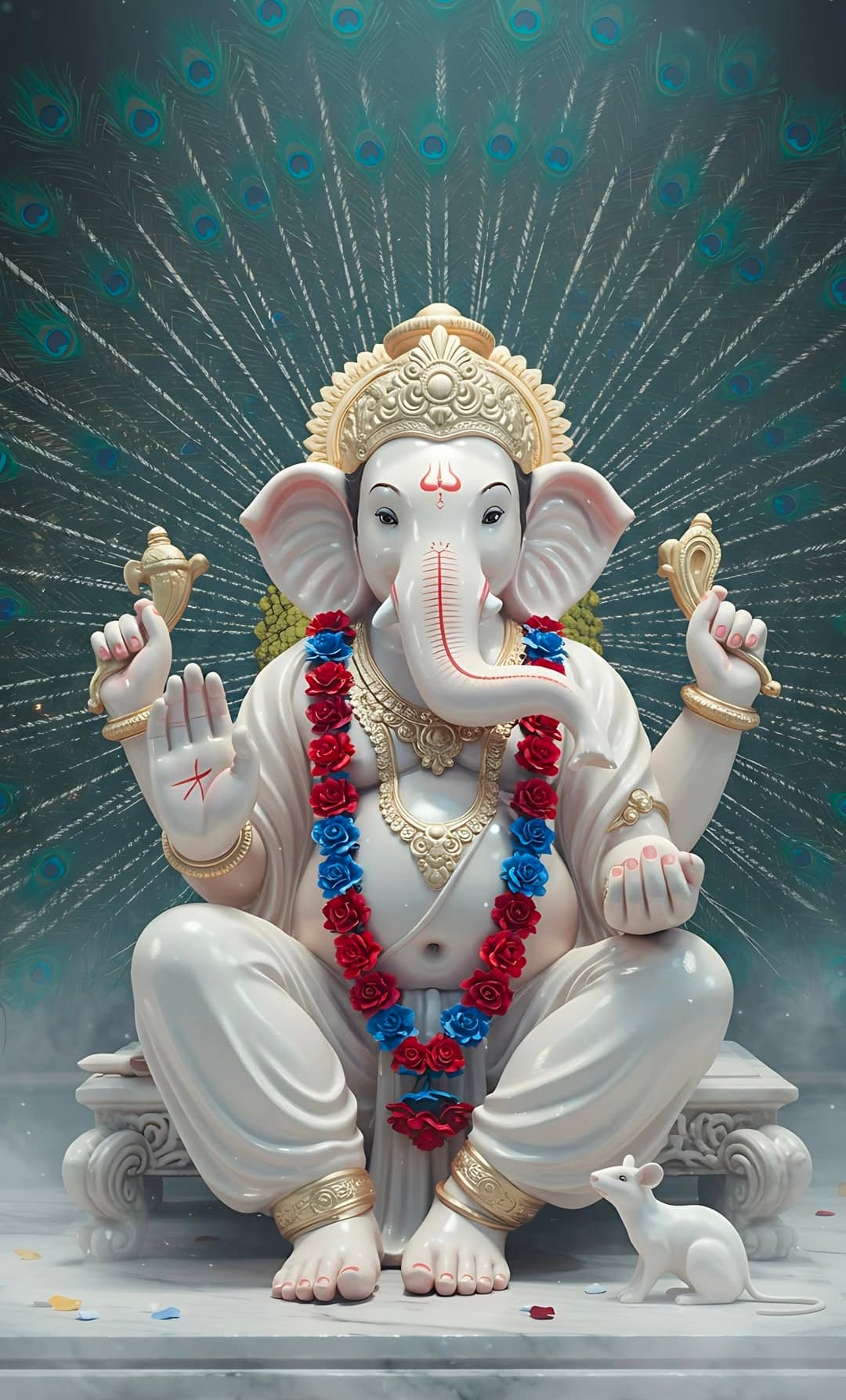 white marble Lord Ganesha idol